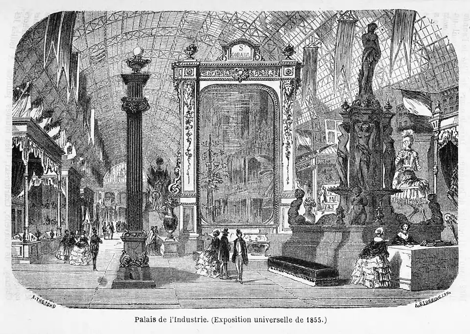 History of Panama Hats and Where They Really Come From 4 1855 World’s Fair in Paris showing the Palais de l'Industrie, where Panama hats were first displayed internationally