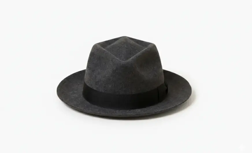 diamond fedora crown shape close up