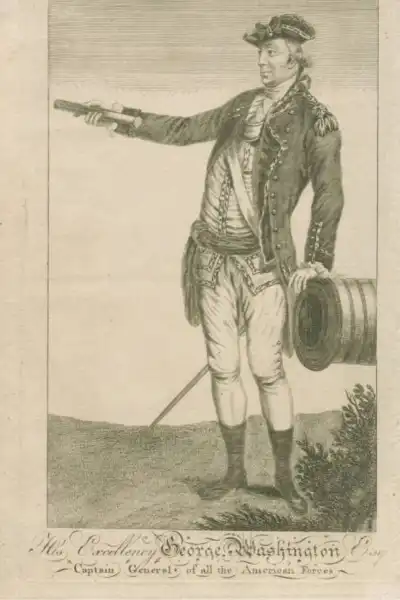 Portrait of George Washington wearing a tricorn hat during the American Revolutionary War