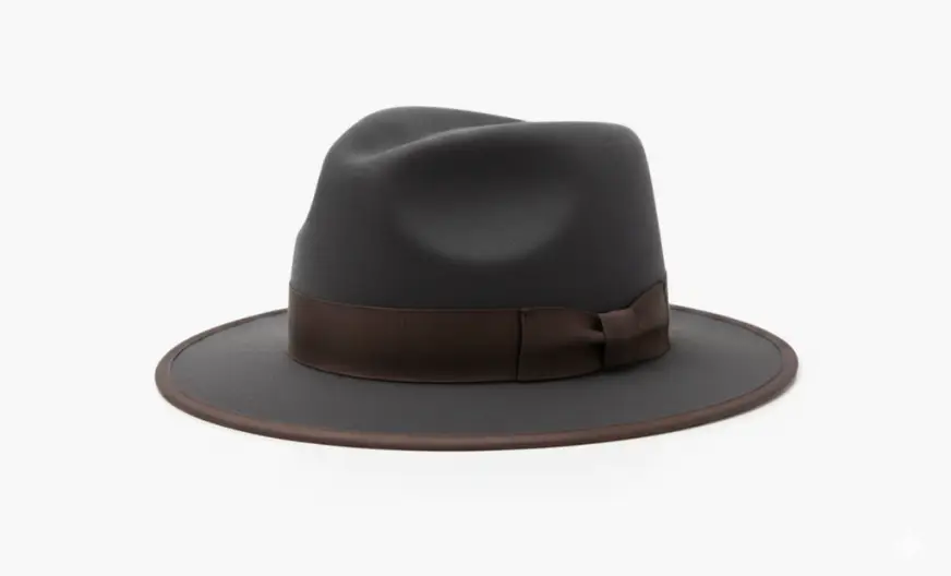 medium brim fedora hat showing a balanced brim size