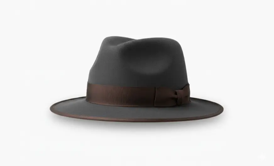 snap brim fedora hat with a brim that can be flipped up or down