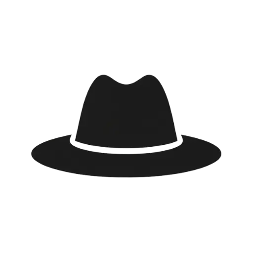 Home 3 Black fedora hat vector icon to represent the hat size calcutlaor