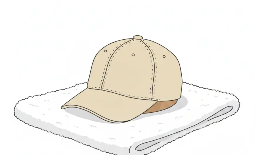 Hat Care: How to Clean, Wash, and Maintain Your Hats Safely 5 Freshly cleaned hat reshaped and air-dried on a clean towel to maintain crown and brim shape