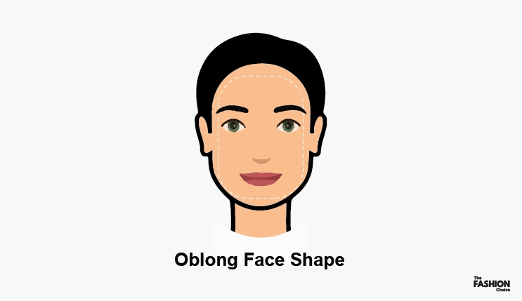 Oblong face shape illustration for hat selection guide