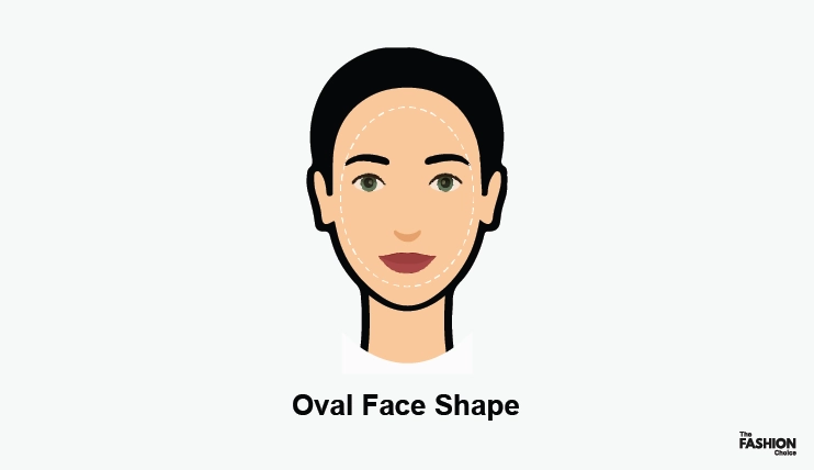 Oval face shape illustration for hat selection guide