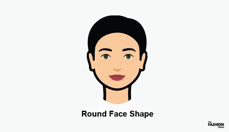 Round face shape illustration for hat selection guide