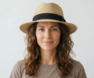 Comparison table showing Panama straw hats for oblong faces