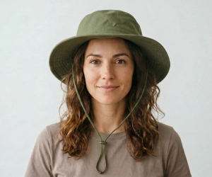Comparison table showing wide brim sun hats for oblong faces