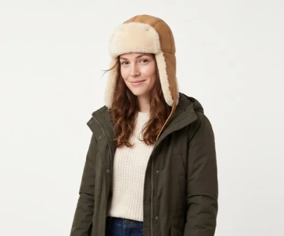 woman wearing a ushanka hat
