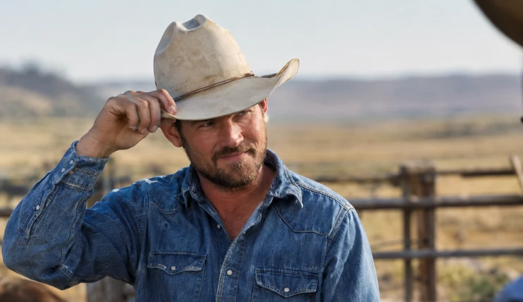 Home 13 Cowboy tipping his hat as part of cowboy hat etiquette